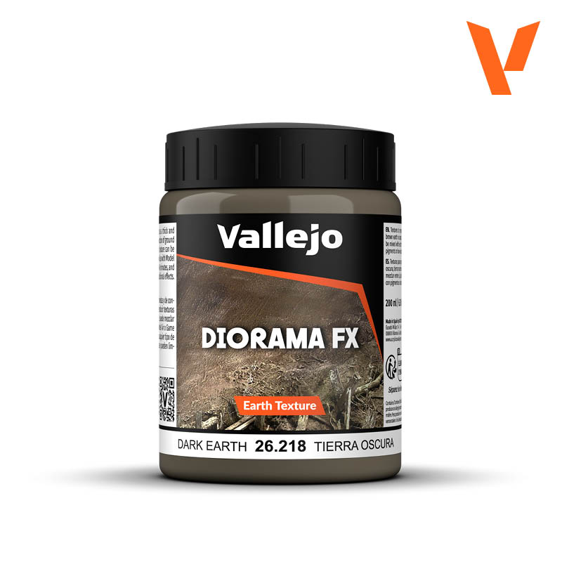 26.218 Earth Textures 218 - 200 ml - Dark Earth - Vallejo Diorama Effects