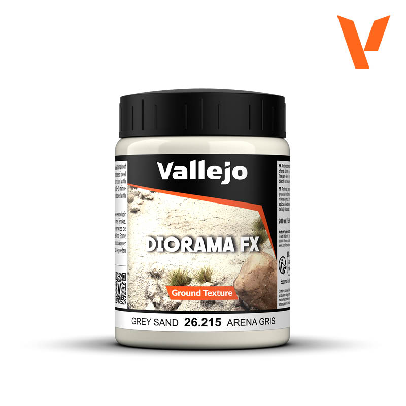 26.215 Ground Textures 215-200 ml - Grey Sand - Vallejo Diorama Effects