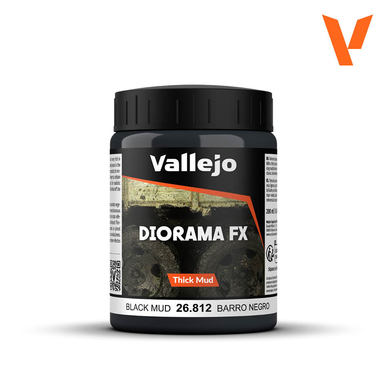 26.812 Black Thick Mud 200 ml - Vallejo Diorama Effects