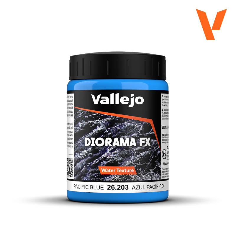 26.203 Water Textures 203-200ml Pacific Blue- Vallejo Diorama Effects