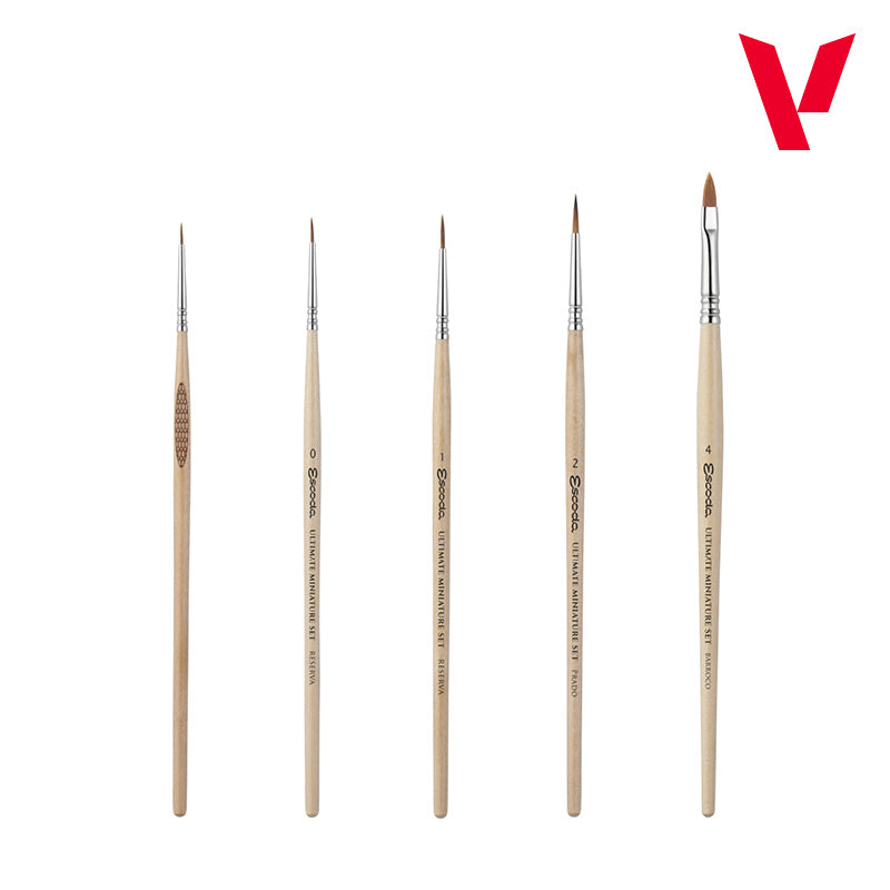 72.206 - Ultimate Miniature Set: Paint & Brushes - Vallejo Game Color (6) + 5 Brushes Set