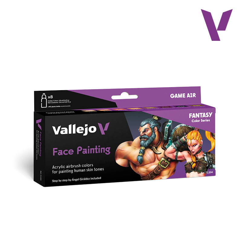 72.204 - Face Painting Set (8) - Vallejo Fantasy Colors