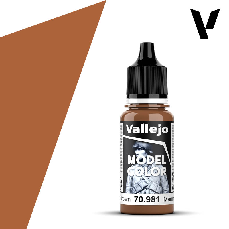 70.981 Orange Brown (Matt) - Vallejo Model Color - 18ml