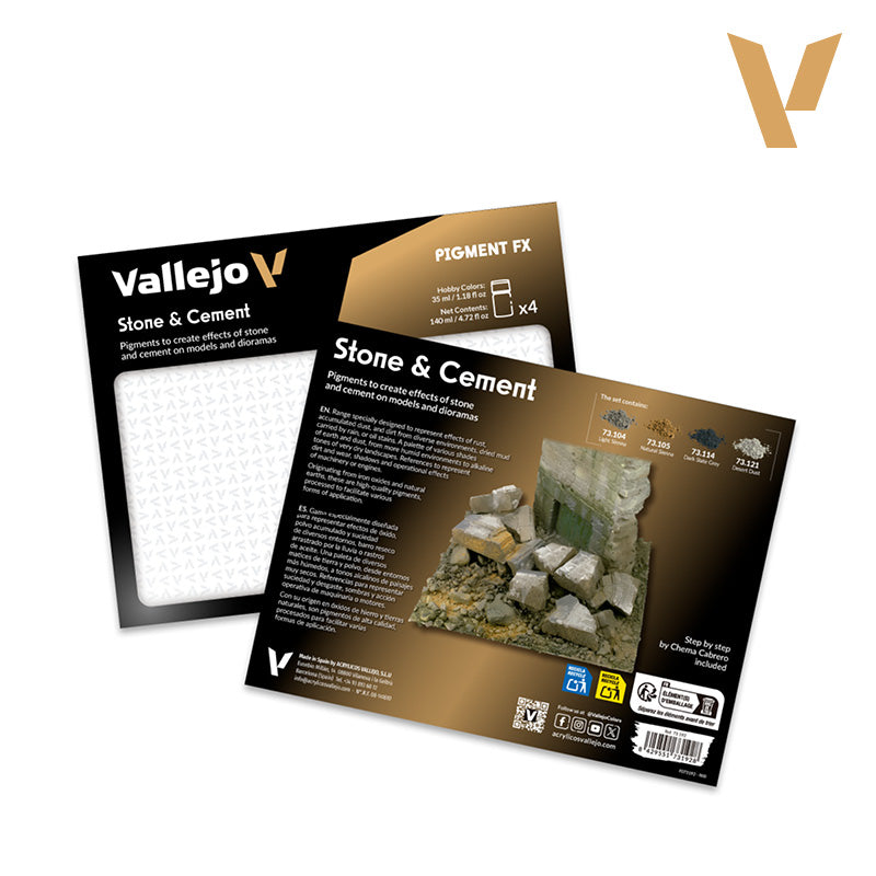 73.192 Stone & Cement - Vallejo Pigment Set