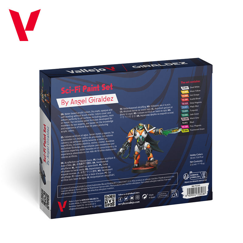 72.313 GAME COLOR SET:  SCI-FI PAINT SET by A Giraldez (28mm Figure Included)