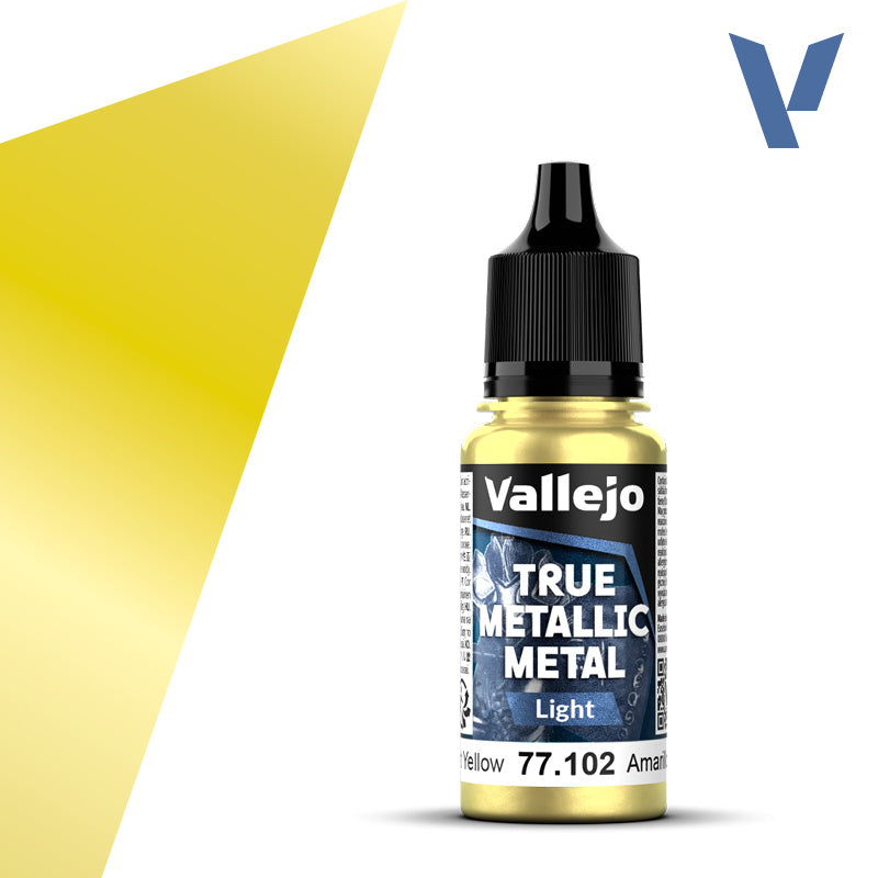 77.102 - Radiant Yellow - Vallejo True Metallic Metal (18ml) - Light