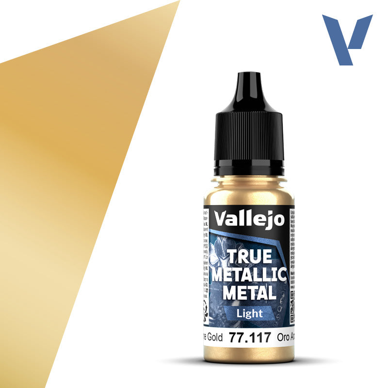 77.117 - Arcane Gold - Vallejo True Metallic Metal (18ml) - Light