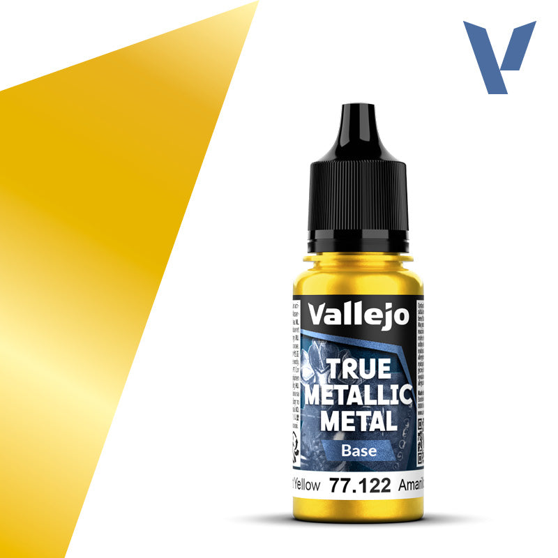 77.122 - Radiant Yellow - Vallejo True Metallic Metal (18ml) - Base