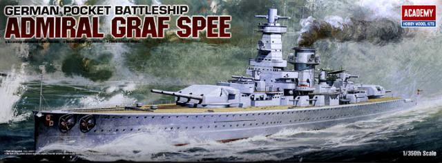 ACA14103 - 1/350 Academy Admiral Graf Spee German Pocket Battleship