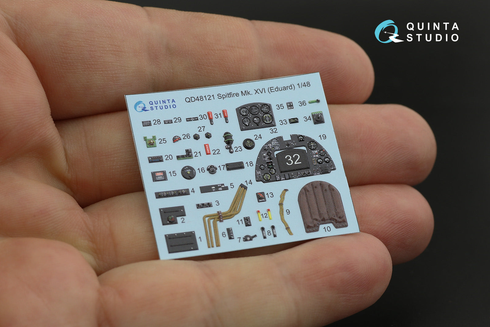 Quinta Studio - 1/48 Spitfire Mk.XVI - QD48121 for Eduard kit