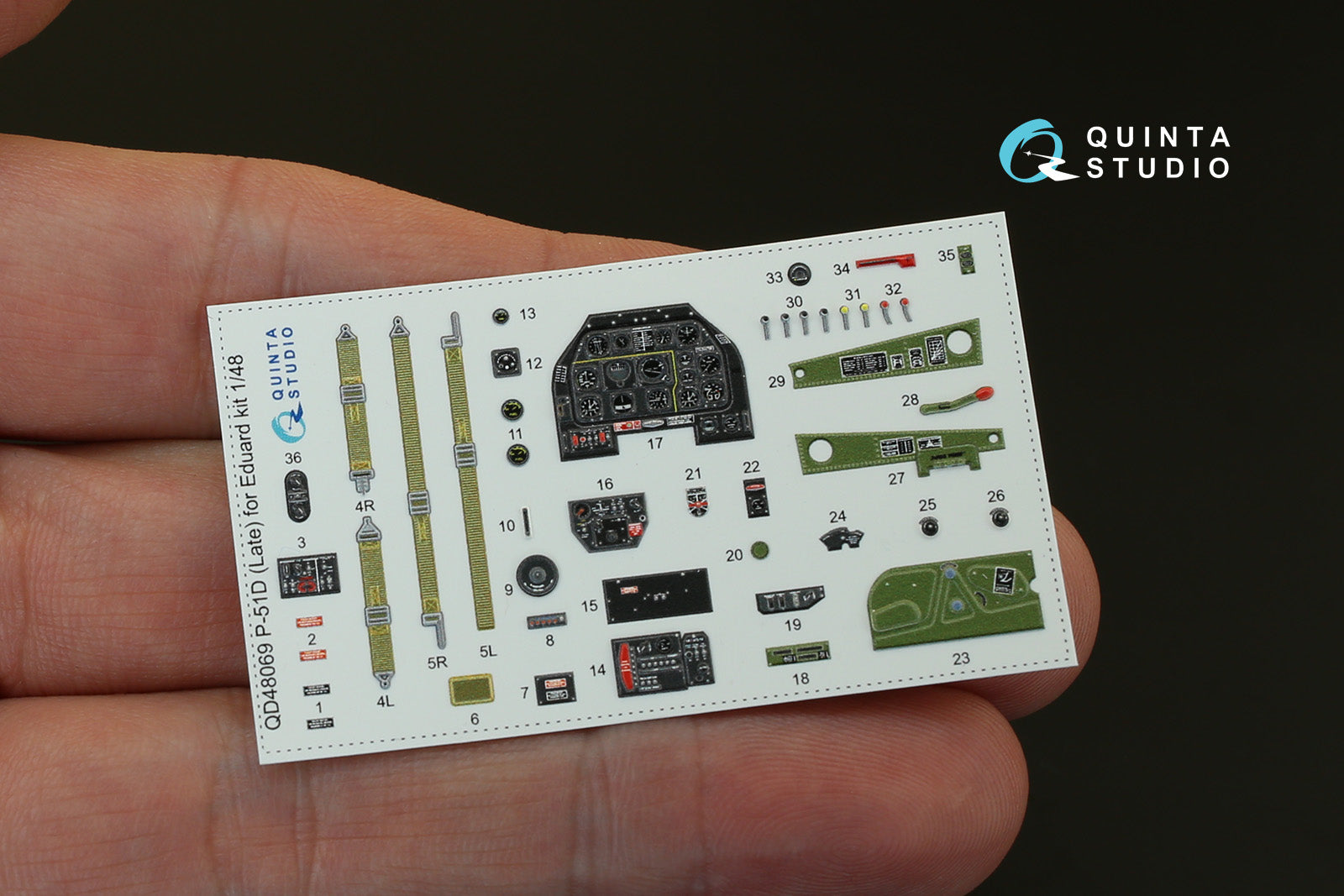 Quinta Studio - 1/48 P-51D (Late) QD48069 for Eduard kit