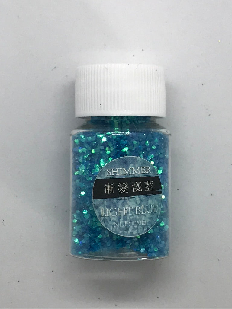 Light Blue -  Shimmer Glitter - +/- 20 grams