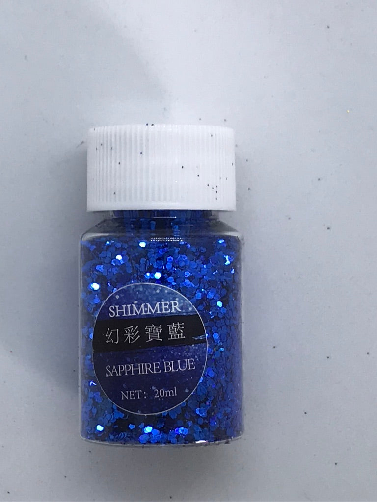 Sapphire Blue -  Shimmer Glitter - +/- 20 grams