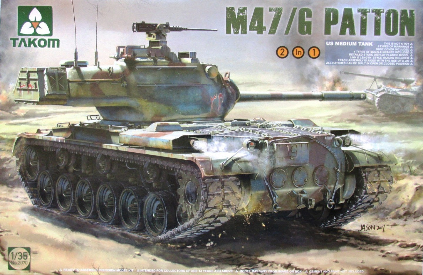 TAK2070 - Takom 1/35 -  M47/G "Patton" Medium Tank ( 2 in 1 )