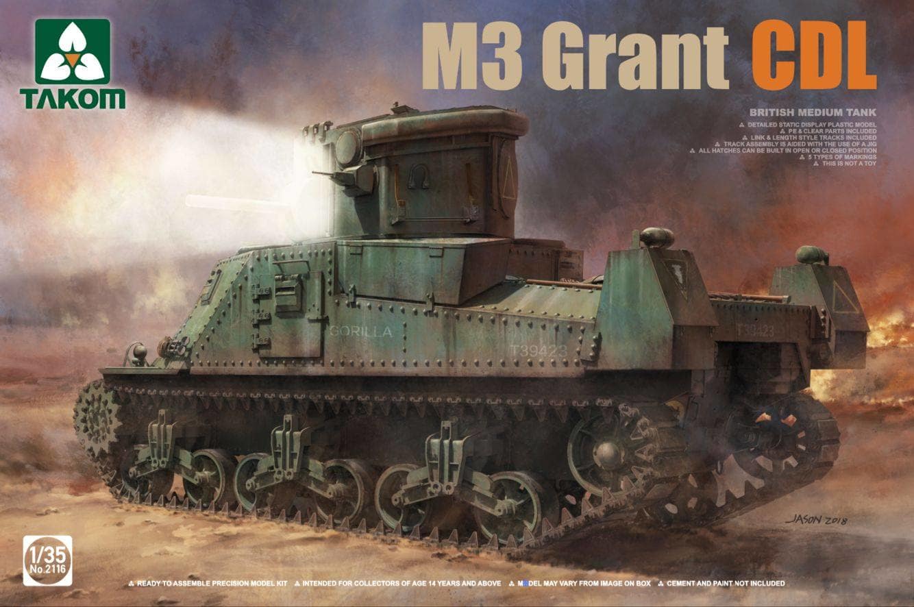 TAK2116 - Takom 1/35 British M3 "Grant" CDL Medium Tank