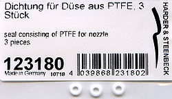 123180 - Airbrush Seal PTFE for Nozzle Unit 3 pcs All H&S models - Harder & Steenbeck