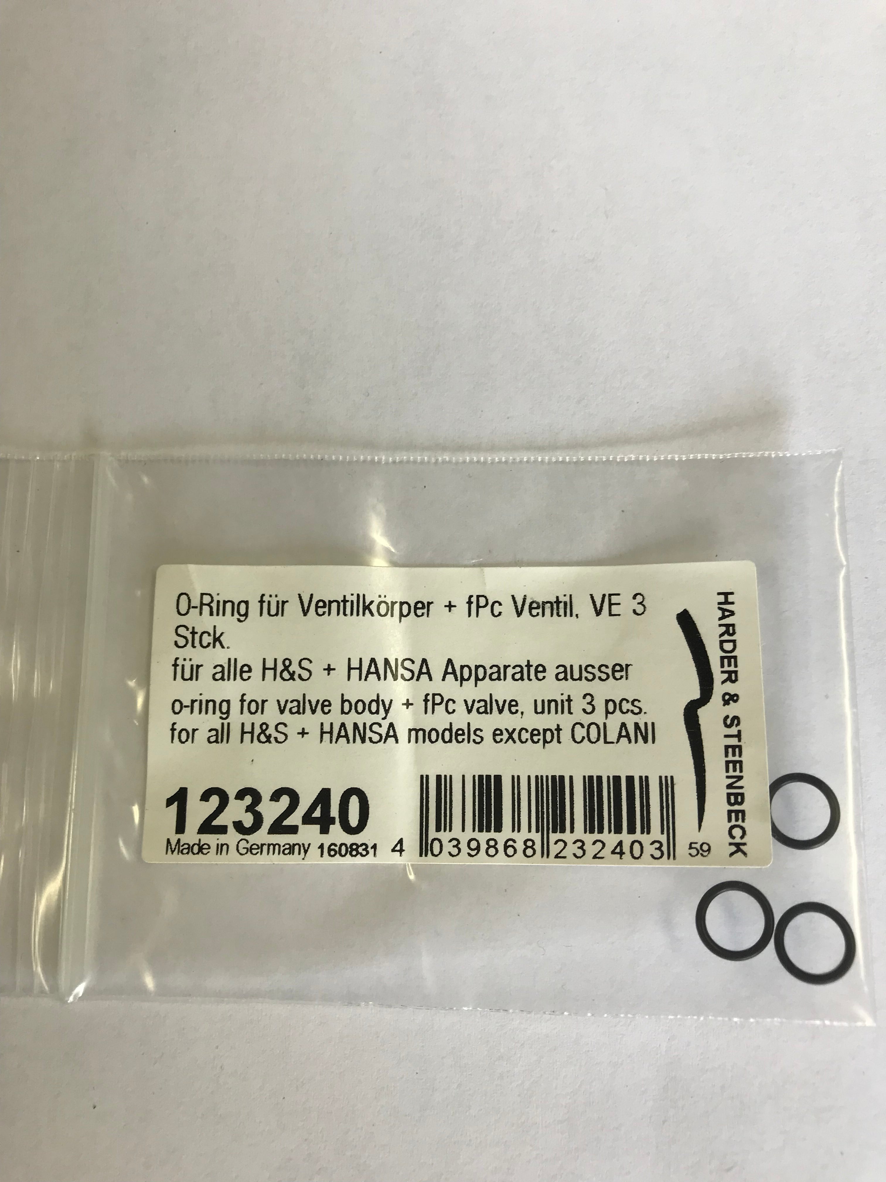 123240 - Airbrush O-Ring for Valve Body & FPc Valve - Harder & Steenbeck
