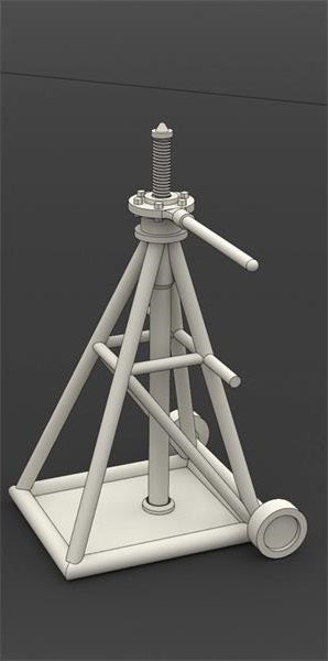 DW48002 - Das Werk - Luftwaffe Jack Stand set - extended / Einheitsspindelböcke