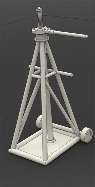 DW48002 - Das Werk - Luftwaffe Jack Stand set - extended / Einheitsspindelböcke