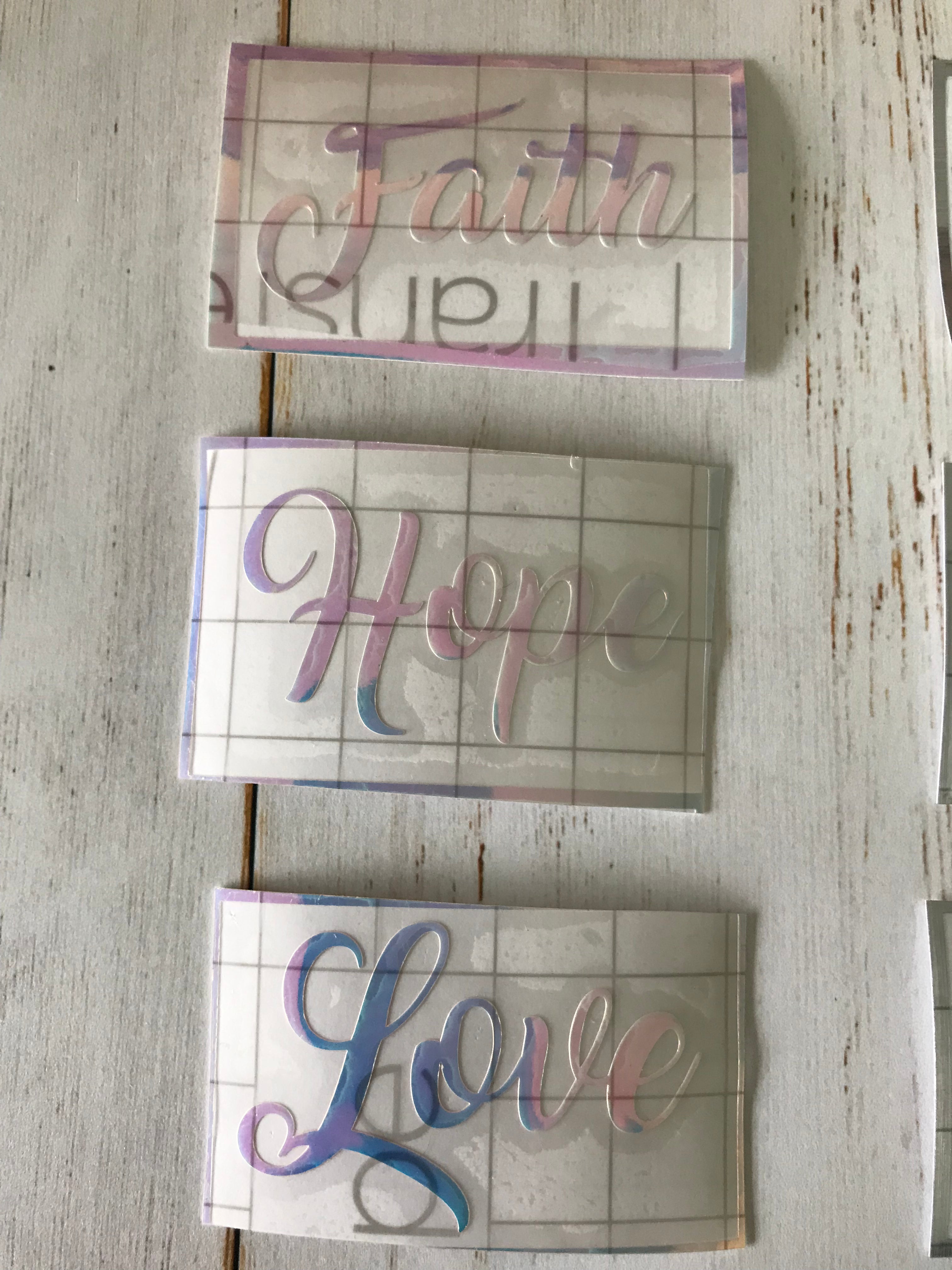 Stickers in Colorshift  - FAITH, HOPE, LOVE  (3)