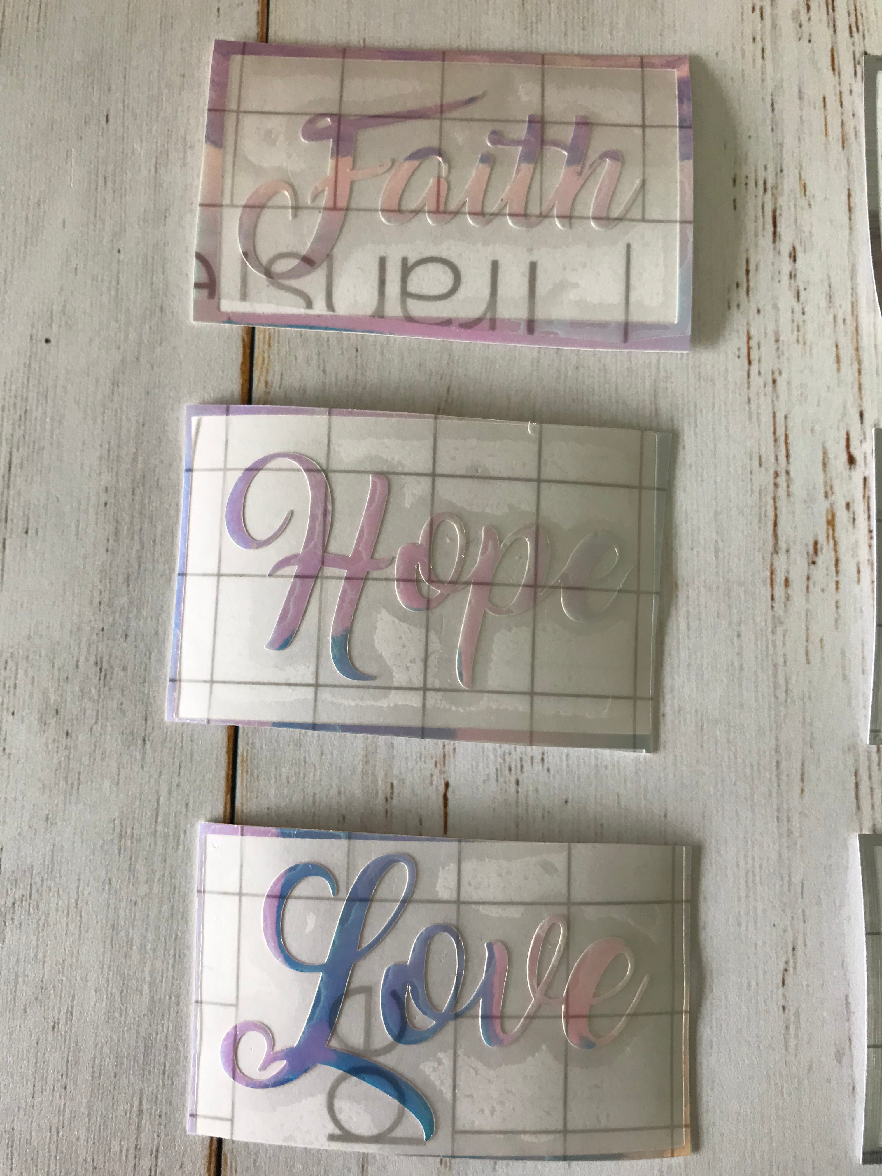 Stickers in Colorshift - FAITH, HOPE, LOVE (3)