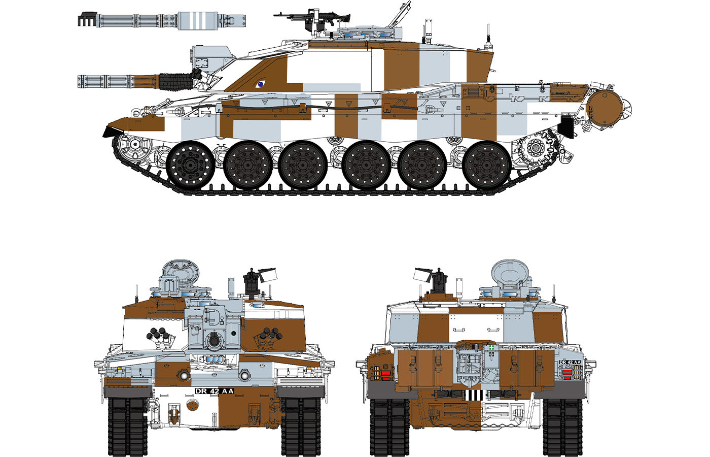 RM5062 - British Challenger 2 w/workable Track Links