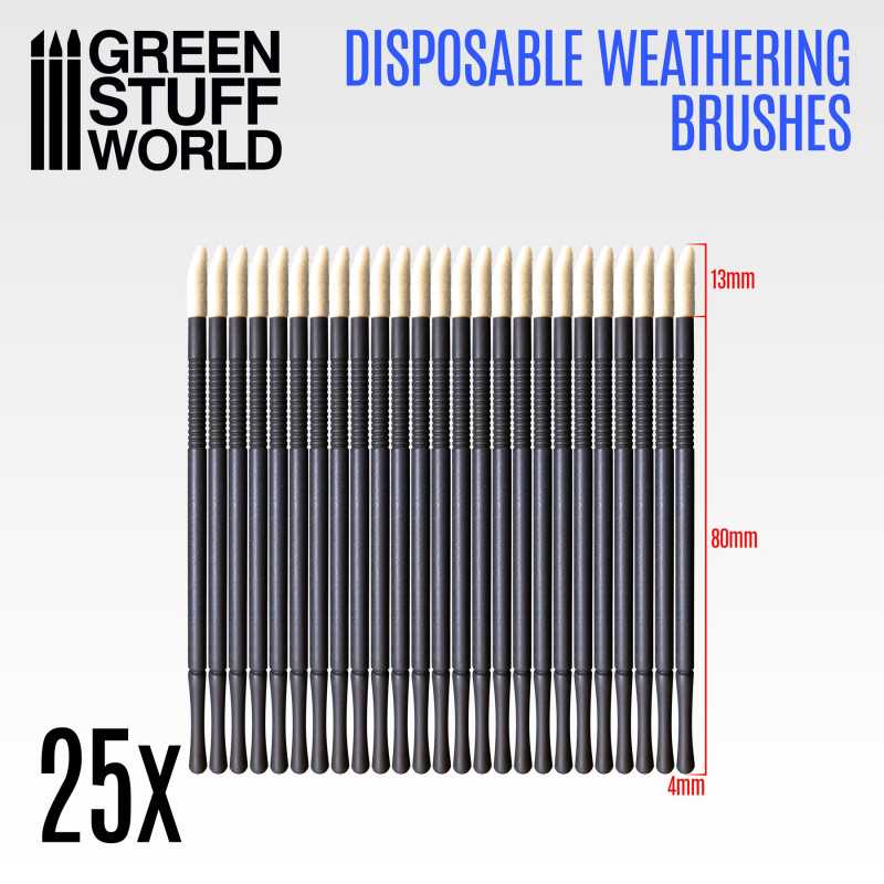 2420 - Disposable weathering brushes (25pcs)
