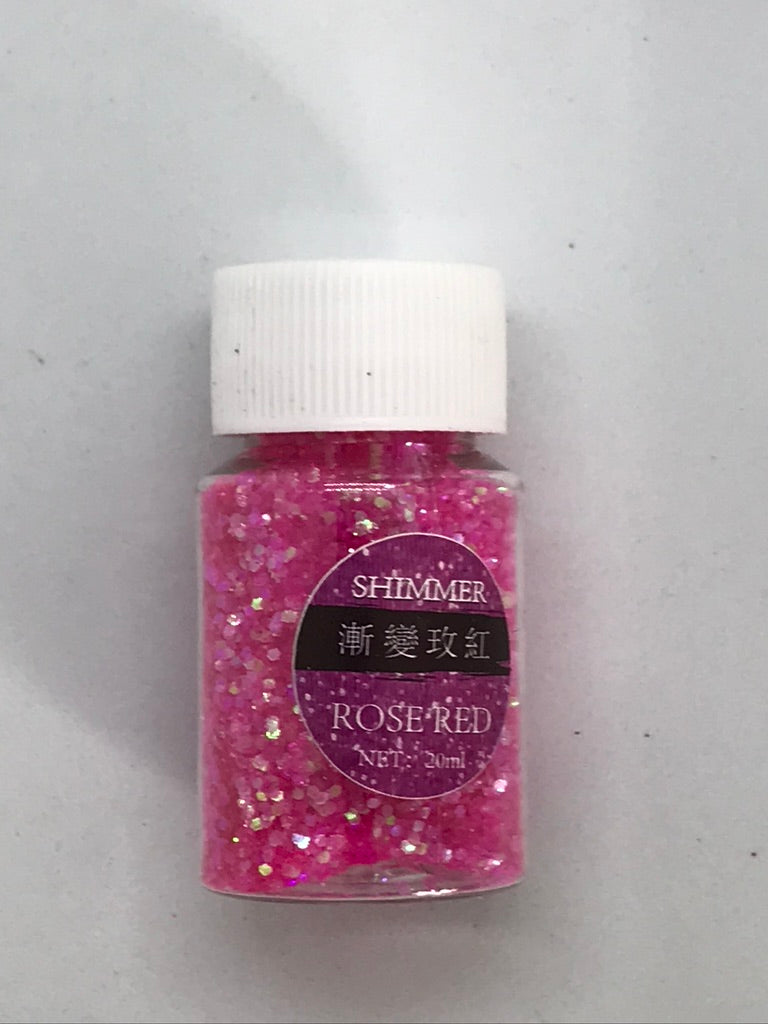 Rose Red - Shimmer Glitter - +/- 20 grams