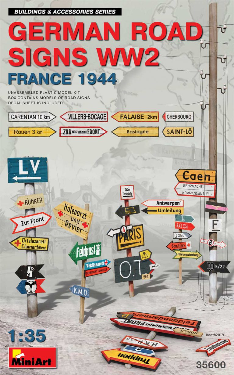 MINA35600 - (1/35) German Road Signs WW2 France 1944