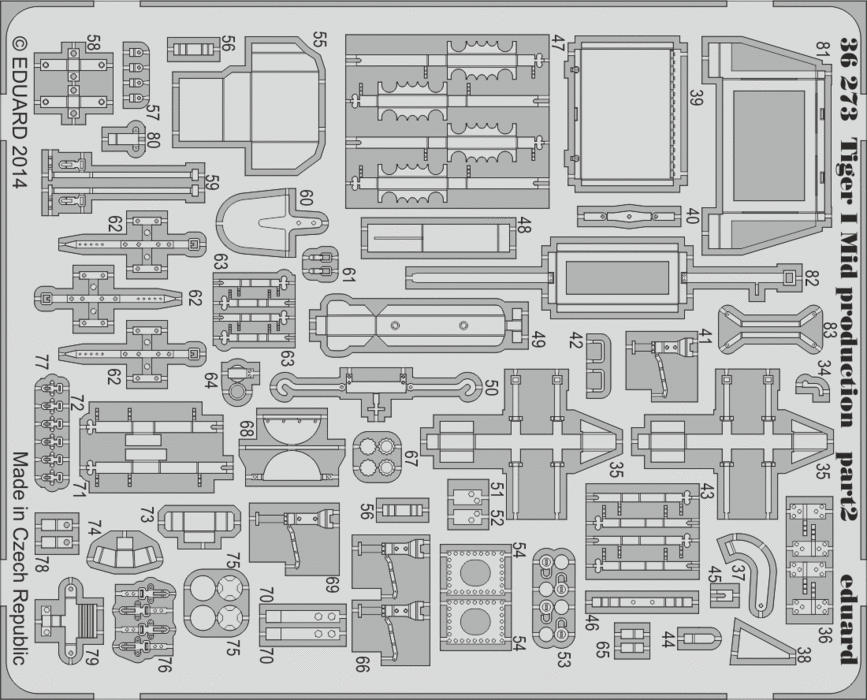 36273 - Eduard Tiger 1 Mid Production for Dragon 6700 kit