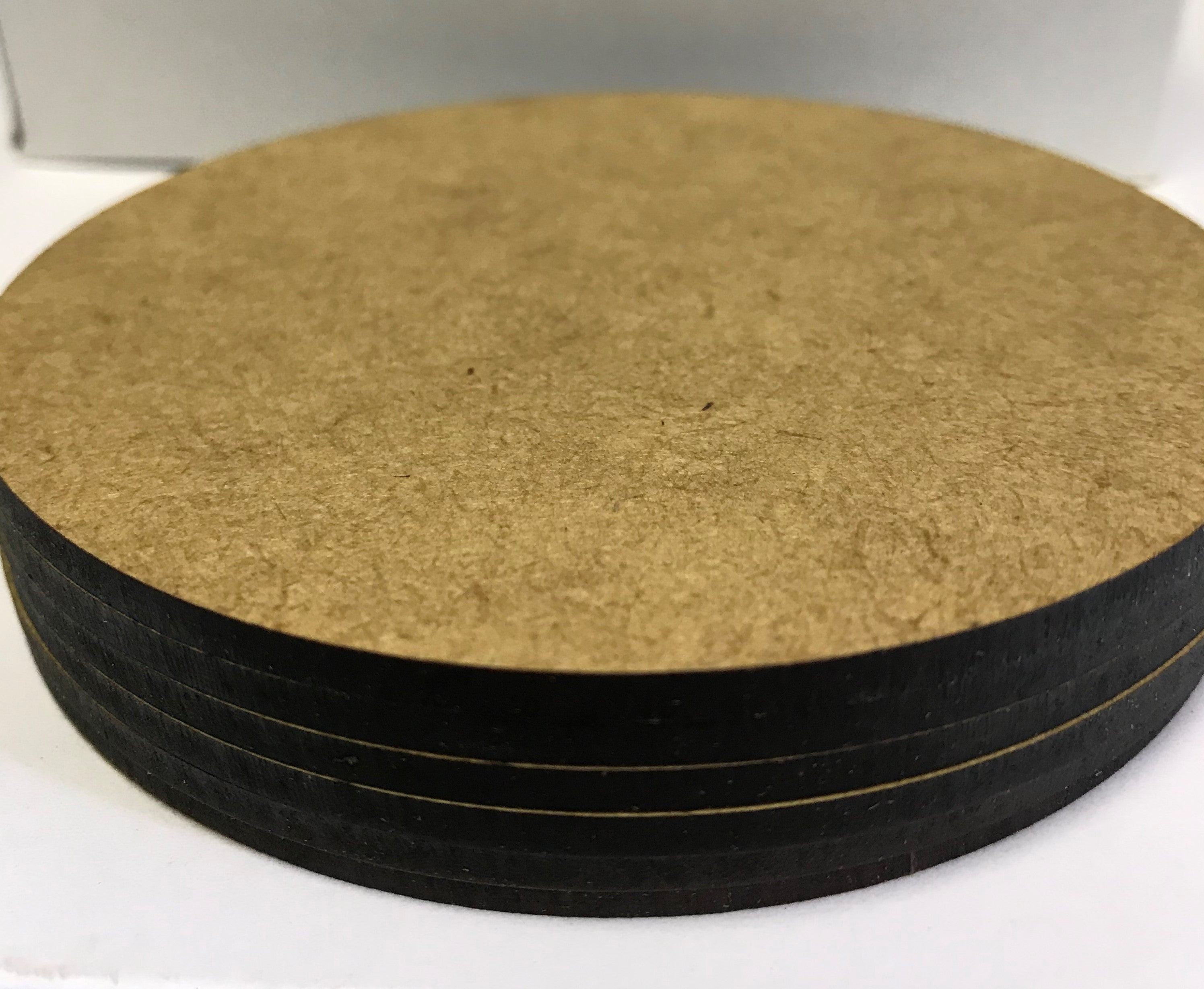 3 mm - Laser Cut Coasters - Round - 6 in a pack