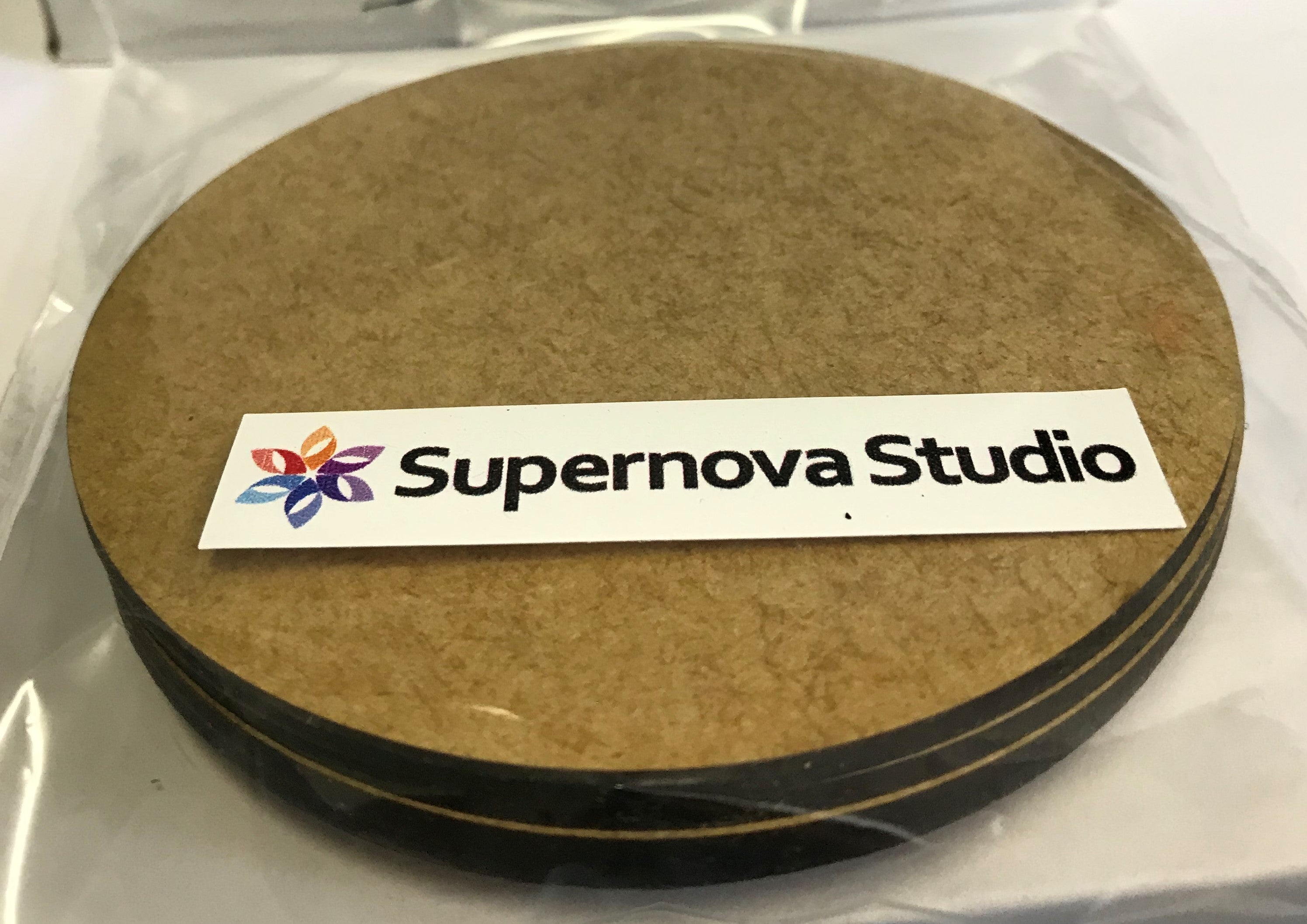 3 mm - Laser Cut Coasters - Round - 6 in a pack