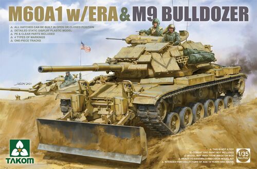 TAK2142 - 1/35 - M60A1 w/ ERA & M9 BULLDOZER