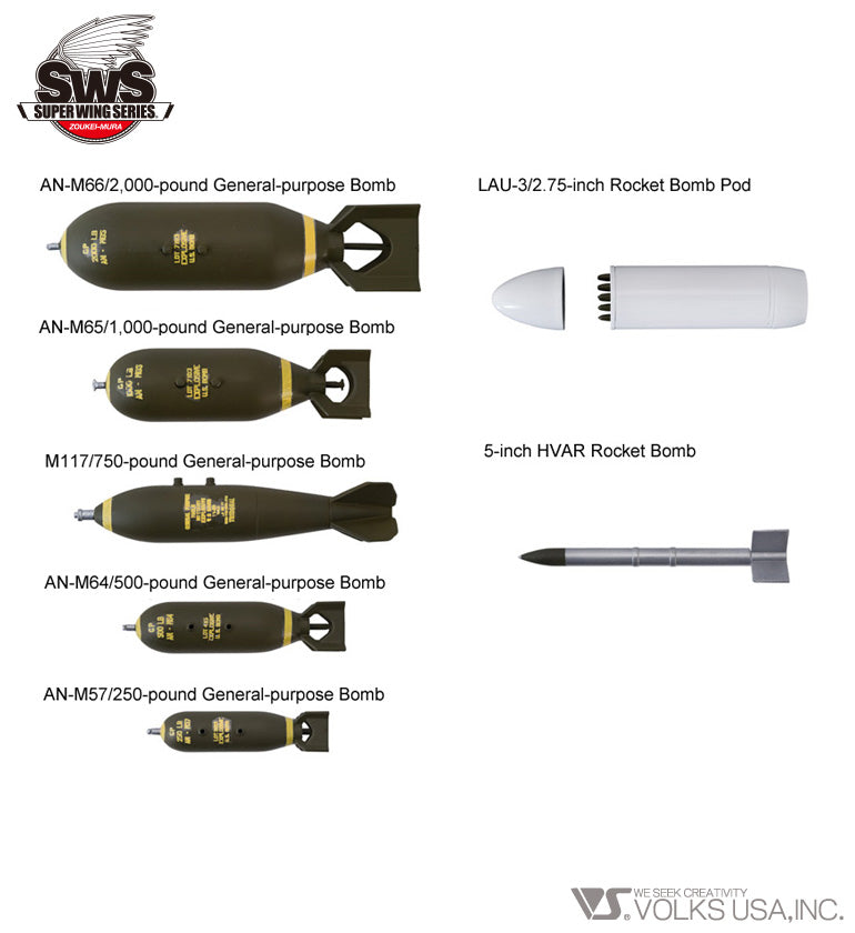 Zoukei-Mura - Skyraider U.S. aircraft ordnance (super wing options)