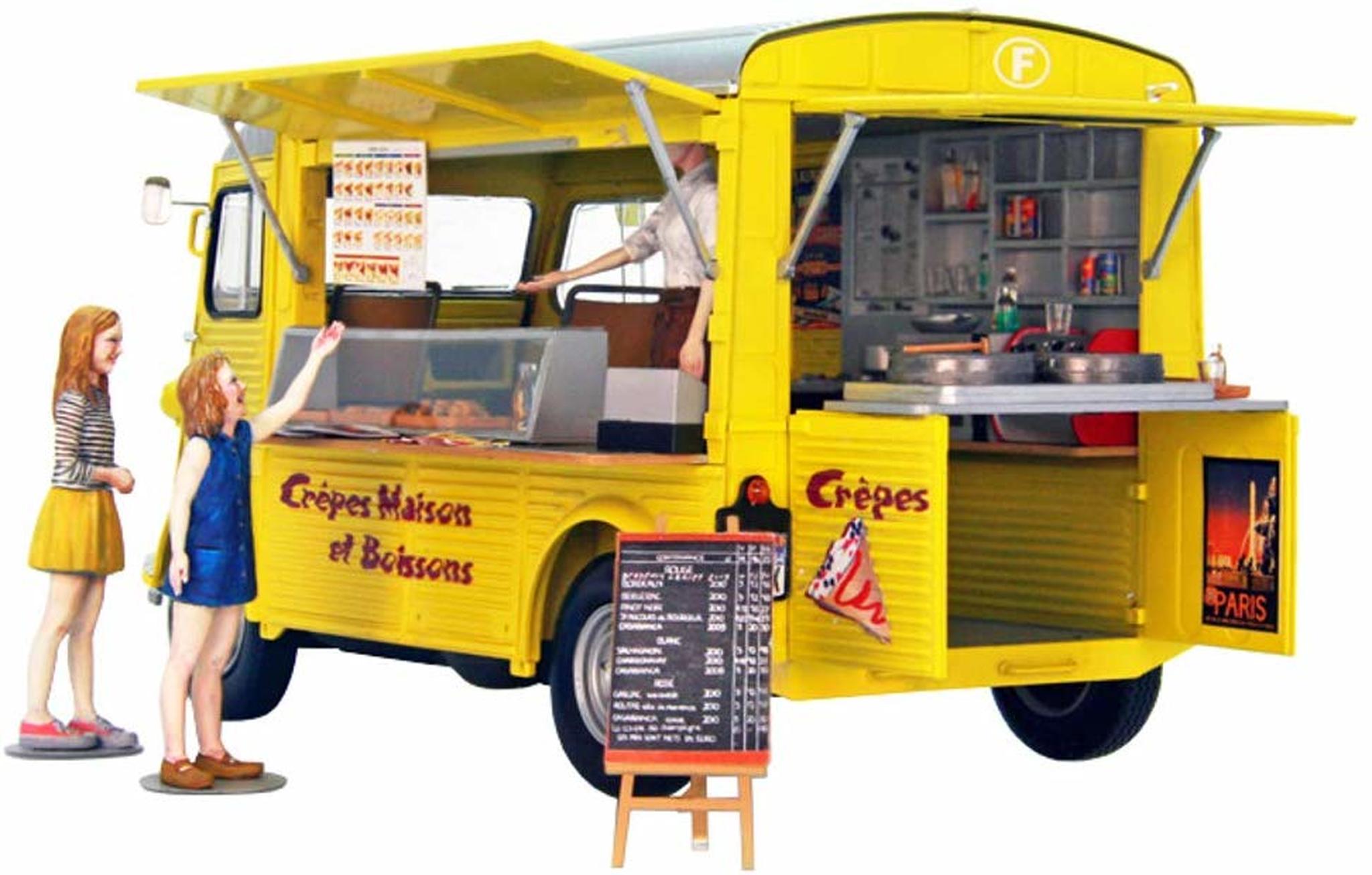 EB25013 - Citroen 1/24 Type H Crepe Mobile Food Truck