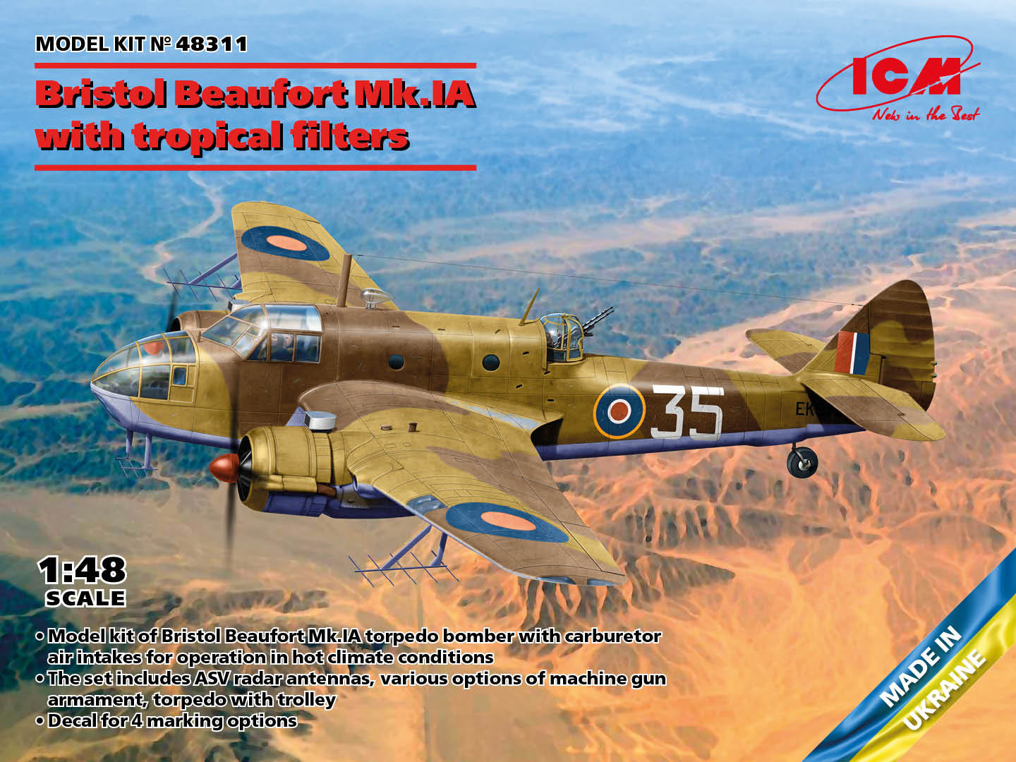 ICM48311 - 1/48 BEAUFORT Mk.IA TROP