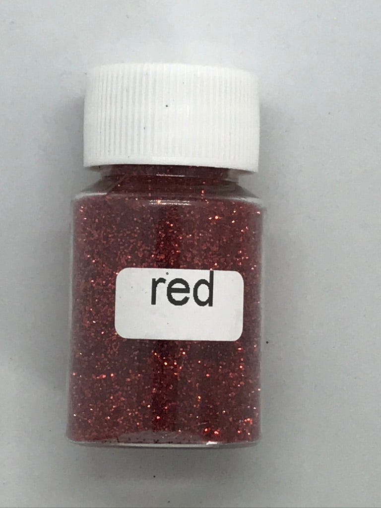 Red Fine Glitter - +/- 20 grams