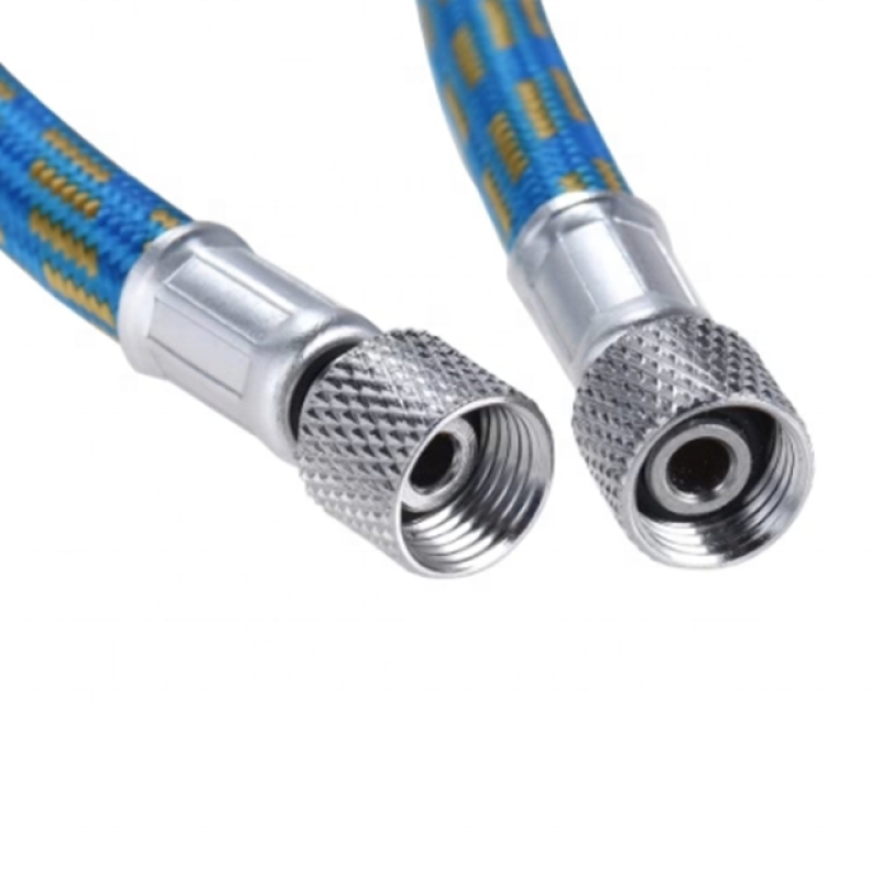 Airbrush Hose - 3m Braided Blue and Gold