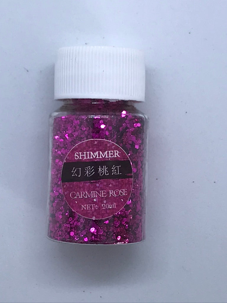 Carmine Rose - Shimmer Glitter - +/- 20 grams