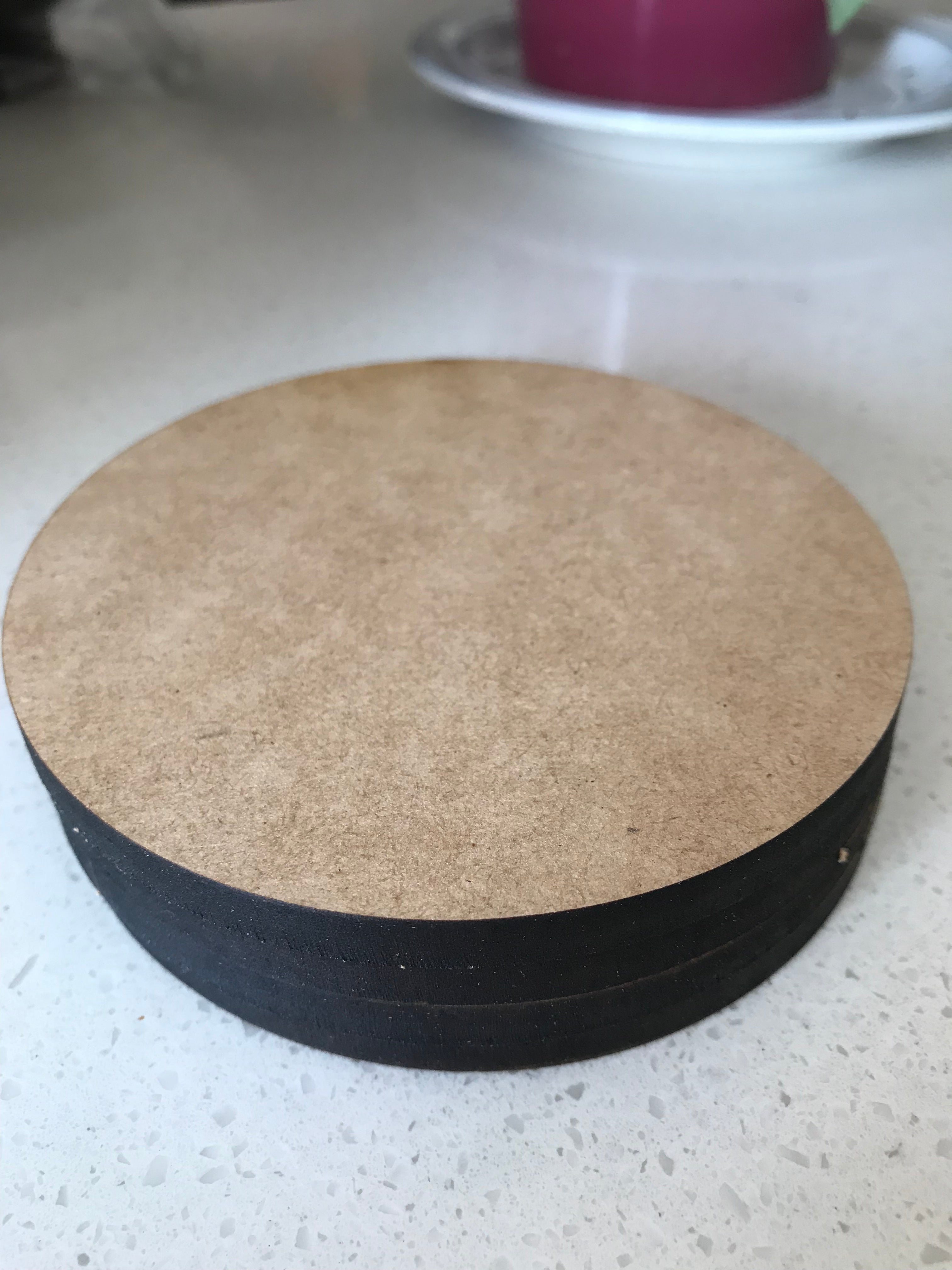 6 mm - Laser Cut Coasters - Round - 4 in a pack