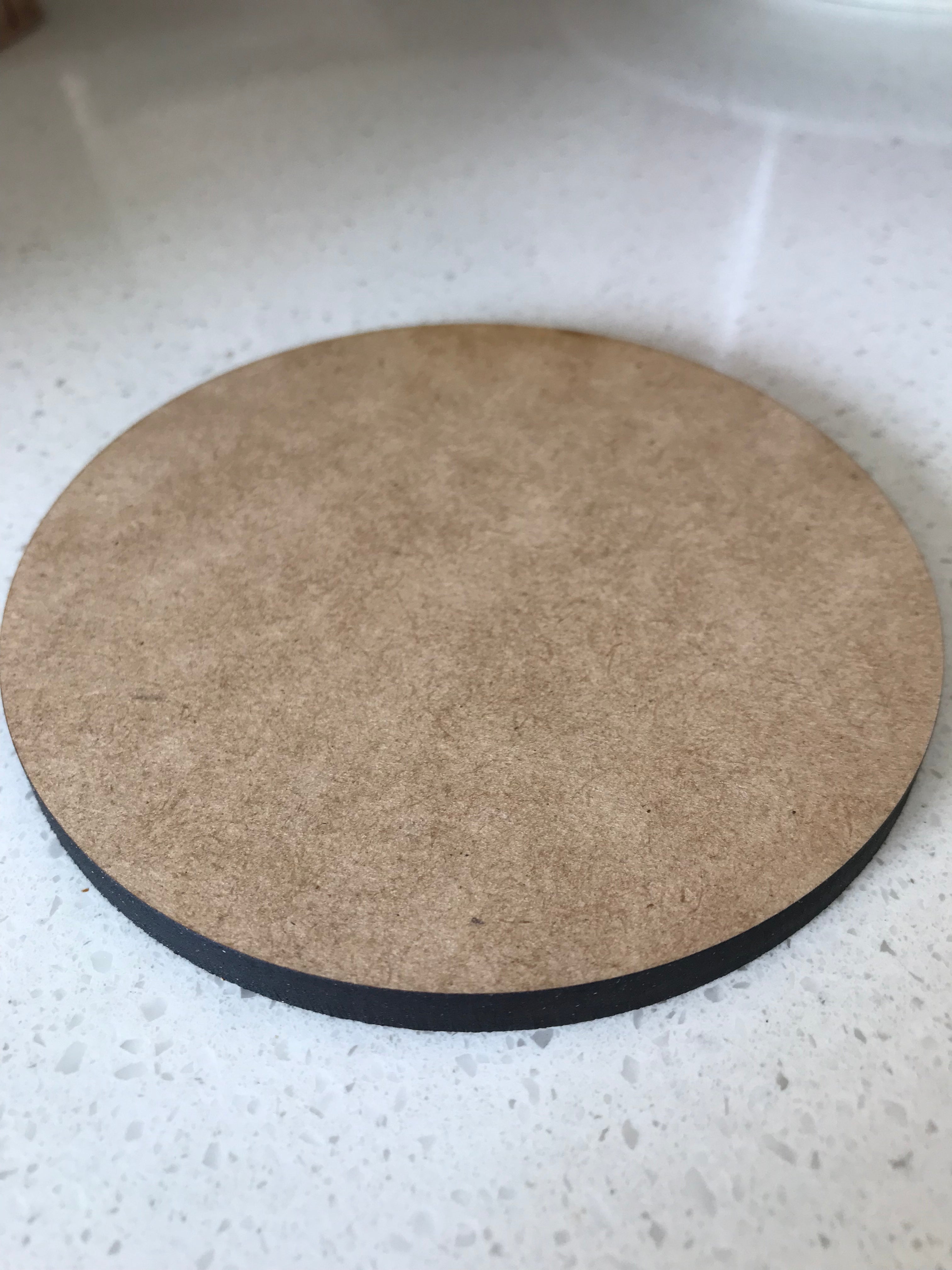 6 mm Laser Cut Coasters Round 4 in a pack