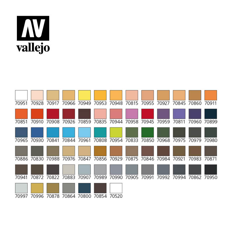 70.175 AV Color Case - Model Color Combination 72 Colors & Brushes