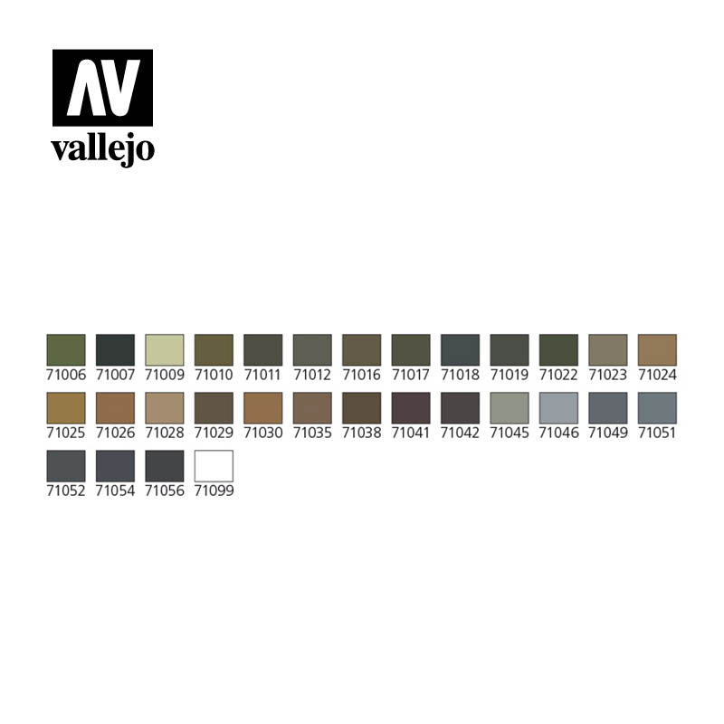 71.173 Model Air Camouflage Colors (29) with Airbrush - Vallejo AV Color Case
