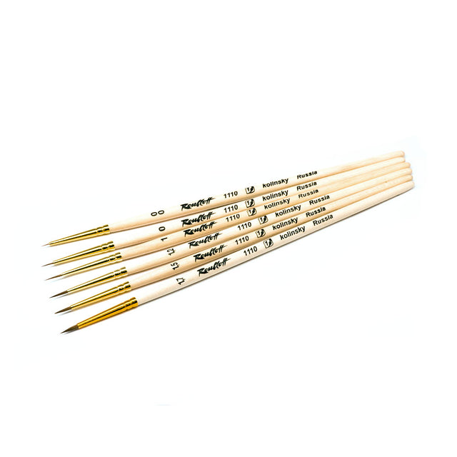 No. 00 KK1-00,50K - 1110 - Roubloff Kolinsky Brush - Round Shortened