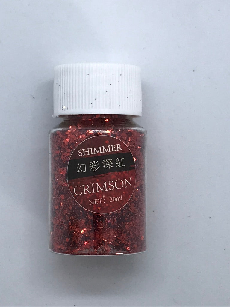 Crimson - Shimmer Glitter - +/- 20 grams