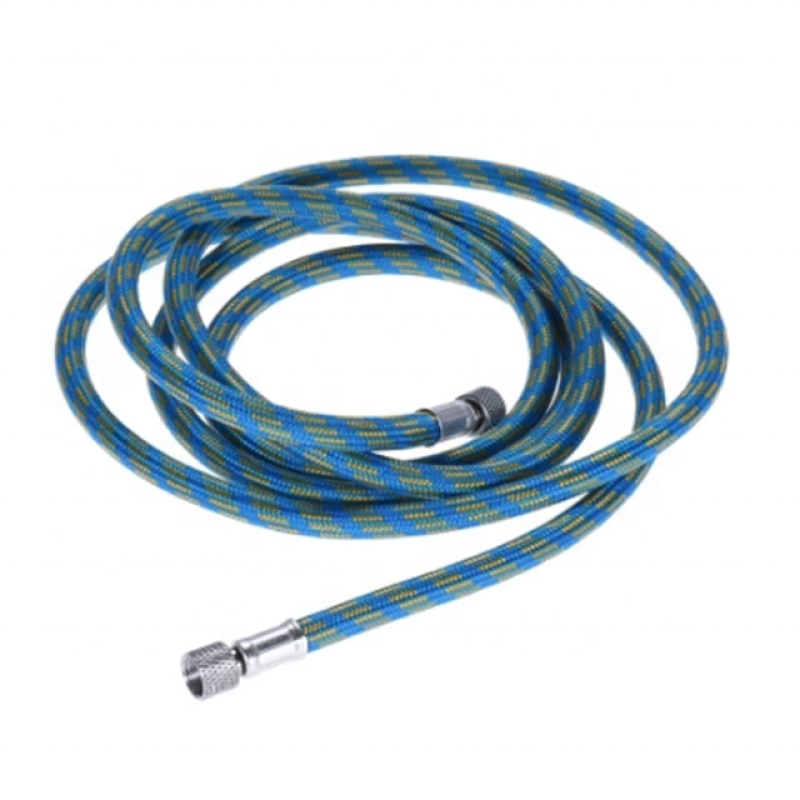 Airbrush Hose - 3m Braided Blue and Gold