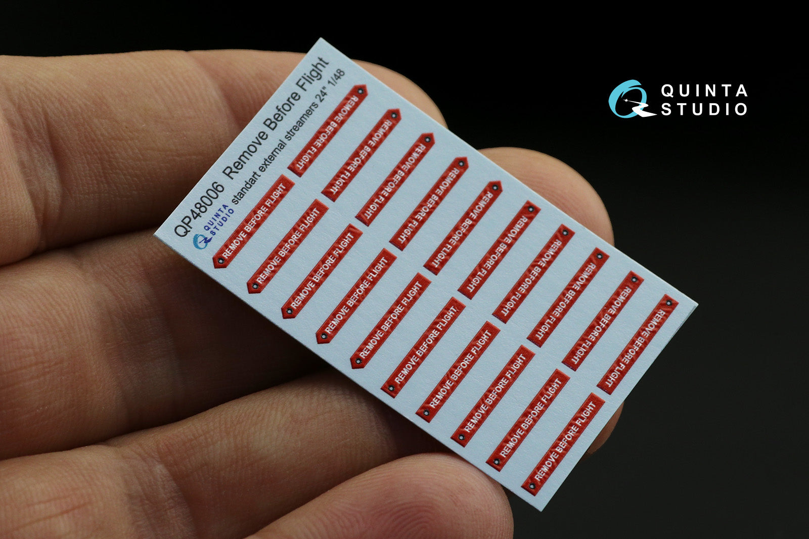Quinta Studio - 1/48 "Remove Before flight" standart external streamer 24"- QP48006, 20pcs