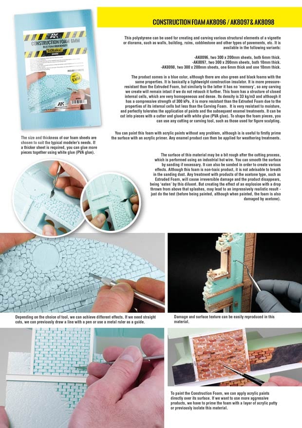 AK8096 - Construction foam 6mm grey (195 x 295mm)