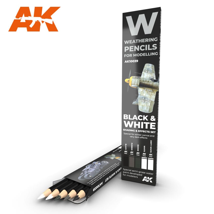 AK10039 - Weathering Pencil Set - Black & White