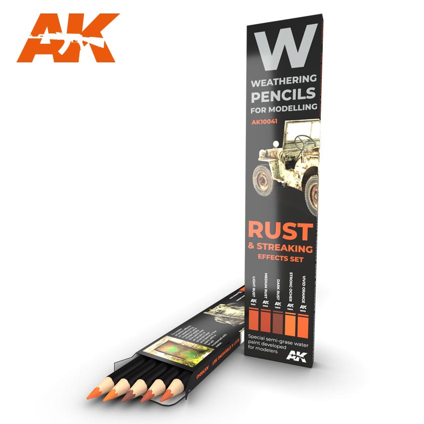 AK10041 - Weathering Pencil Set - Rust & Streaking Effects